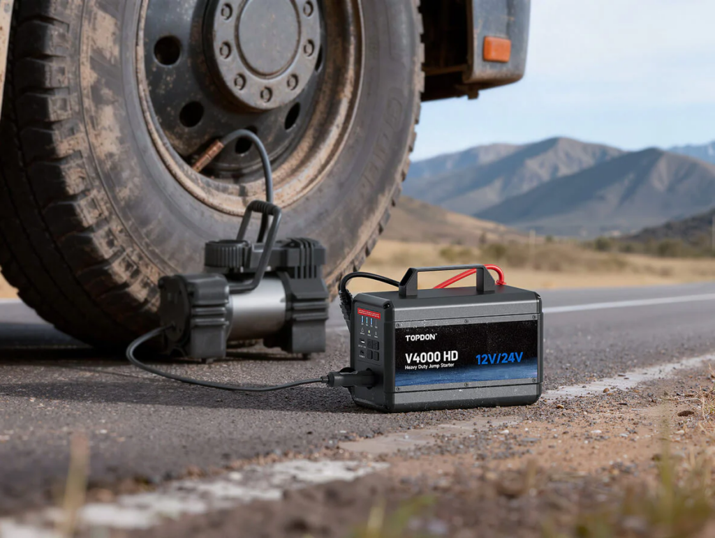 Novinka: TOPDON V4000 HD – profesionální 12V/24V startovací zdroj pro osobní a nákladní vozidla